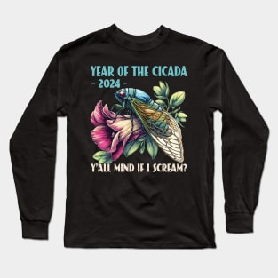 Cicadas Brood Invasion Year Of The Cicada 2024 Cicada Lover Long Sleeve T-Shirt